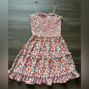 Jessica Simpson Floral Ruffle Tier Dress